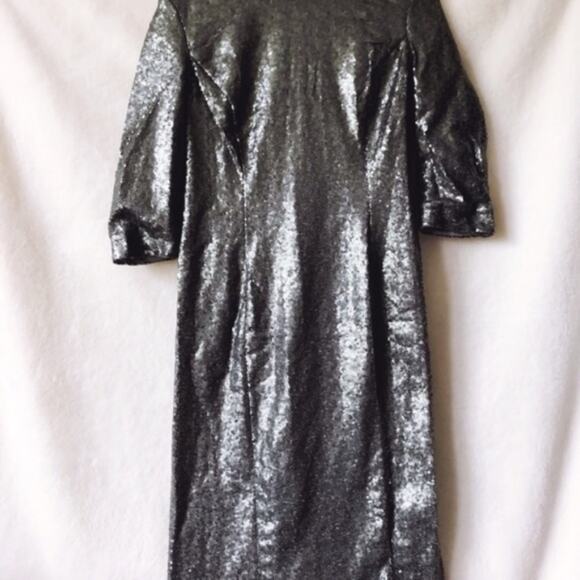 New York & Company Gray Sequin Sheath Dress - Picture 3 of 7